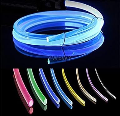 20ft PMMA Plastic Optic Fiber Side Glow Cable for LED Light Source (0.16in)