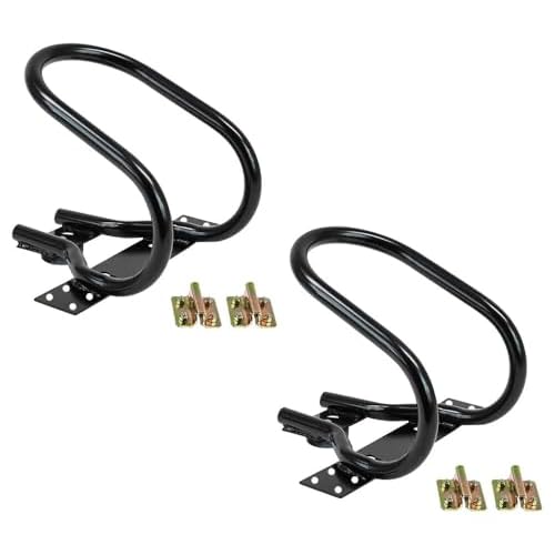 Mytee Products 7 Motorcycle Wheel Chock Steel for E-TrackX-Track System - Black 2 Pack