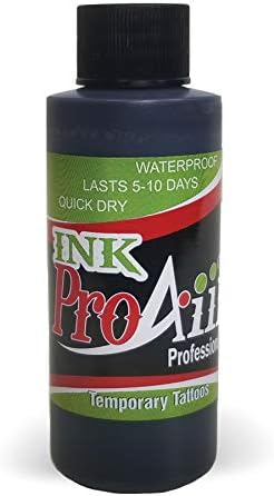 Body Paint - ProAiir Temporary Tattoo Ink - 4.2 oz (120ml) Black