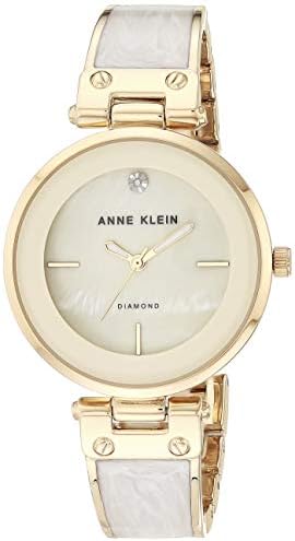 Anne Klein Womens Genuine Diamond Dial Bangle Watch