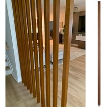 Wall Partition Room Divider Floor To Ceiling Wooden Slats 4ft 5ft 6ft 7ft 8ft Tall, Wood Post Privacy Screens/ Room Separation Deviders Column for Daycare Studio Apartment Entrance Decor(Wood 1Pc,240c