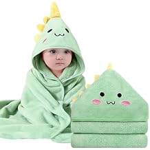 Hooded Baby Towels - Premium Ultra Soft Organic Baby Bath Towel Absorbent and Hypoallergenic Towels for Baby Boy Girl, Toddler, Newborn Essentials (Green)