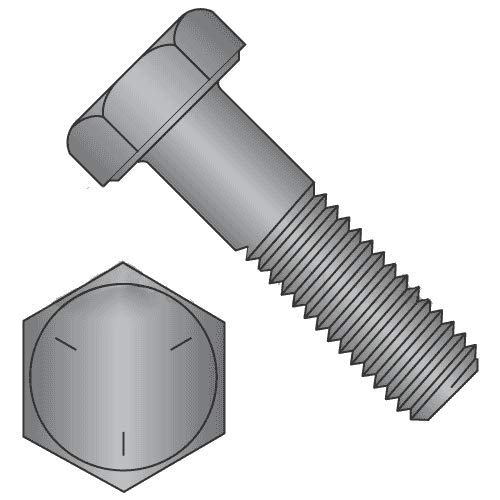 Newport Fasteners Hex Bolts, Grade 5 Plain Finish, 12-20 x 5 Quantity: 25 pcs Partially Threaded UNF Thread Thread Size: 12 x Length: 5