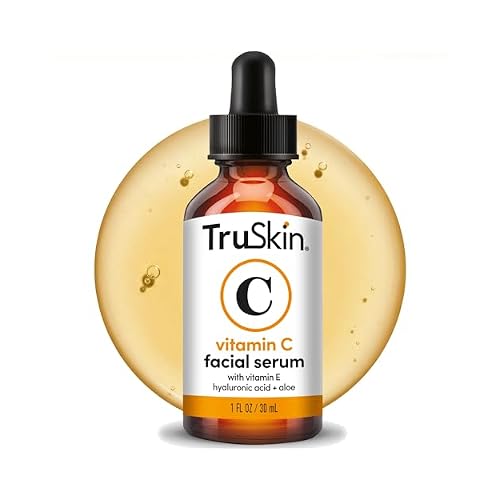 TruSkin Vitamin C Serum for Face - Anti Aging Face Serum with Hyaluronic Acid & Vitamin E - Brightening Formula for Improving Appearance of Dark Spots, Fine Lines & Wrinkles - All Skin Types, 1 fl oz