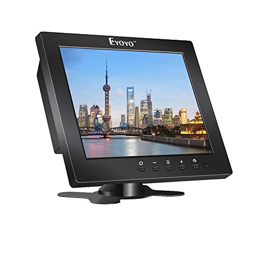 Eyoyo S801C 8 Inch Small HDMI BNC VGA Monitor LCD Screen 1024x768 4:3 Display Ypbpr Input Support Powerbank 5V Input