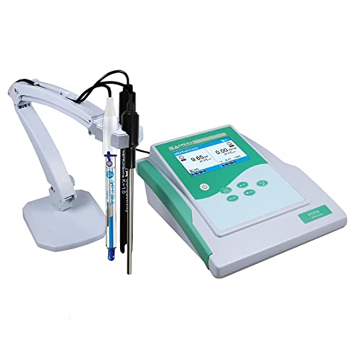 Apera Instruments PC910 Benchtop Dual-Channel pHConductivity Meter Kit with LabSen 211 Refillable Glass pH Electrode