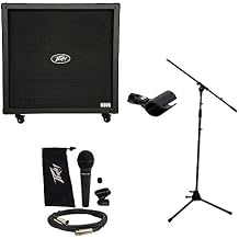 Peavey 6505 412 Straight Cabinet Electric Guitar (4) 12" Speaker Cab Mic & Stand