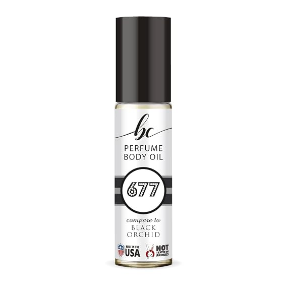 BC Perfume 677 Inspired by Ford Black Orchid For Women Replica Fragrance Body Oil Dupes Alcohol-Free Sample Travel Size Concentrated Long Lasting