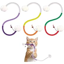 SEVENKA 3Pcs Cat Catnip Toys, 2.3ft/70cm Silvervine Chew Toy for Teeth Cleaning, Kitten Toys, Cotton Rope Scratch Catnip Interactive Cat Toys for Indoor Kittens Kitty