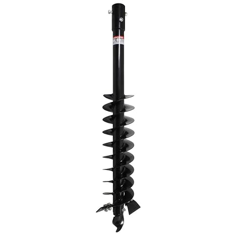 Titan Attachments Auger Bit for 3 Point Post Hole Digger, 24" Drilling Depth with Fishtail Point, HD Steel, Digging Bit Only (Auger Bit Diameter: 12")