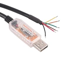USB-RS485-WE-1800-BT 6ft Black 6-Wire Male-to-Male RS485 Communication Cable for Solar Inverter