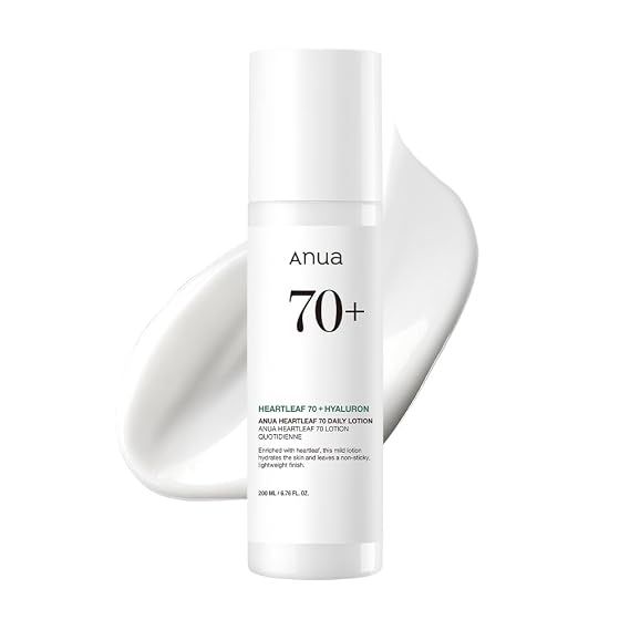 Anua Heartleaf Daily Lotion, 6.76 fl.oz | Lightweight Face Moisturizer with Hyaluronic Acid, Gentle & Calming Face Cream for Soothing, Hydration, Moisture Barrier