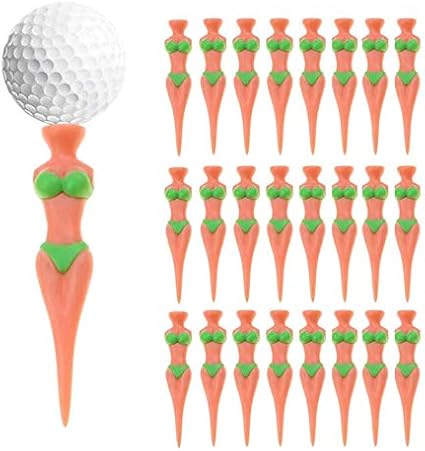 Funny Golf Tees - 3" Lady Girl Golf Tees - Plastic Pin up Golf Tees - Perfect for Golf Training & Golf Accessories Uncle Father Present Men Gift Party