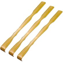 3pcs Wooden Bamboo Back Scratcher Pack Scratchers for Men Women Long Handle Massager for Itching Relief
