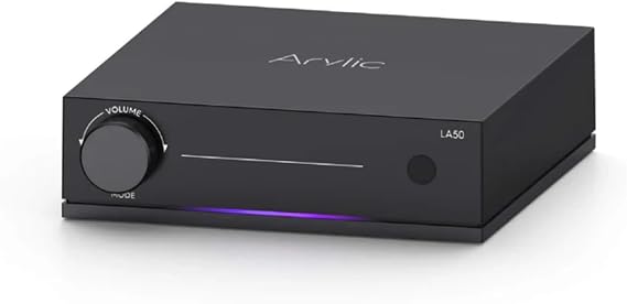 Arylic LA50 Wireless Streaming Amplifier for Home Audio, HDMI ARC Stereo Receiver with AirPlay 2, Google Cast, Spotify Connect, Tidal Connect, 50W x2 Class D Amp, Subwoofer Out, TV Remote Control