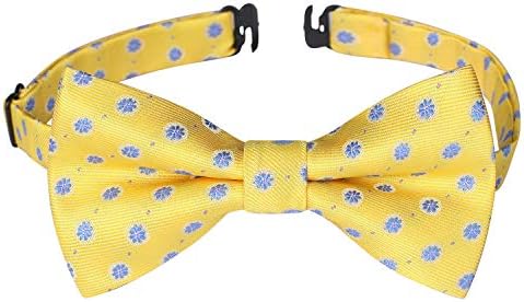 HISDERN Bow Ties for Boys Pre Tied Toddler Bow Tie Adjustable Kids Bowties Clip On Fun Patterned Bowties for Wedding Party