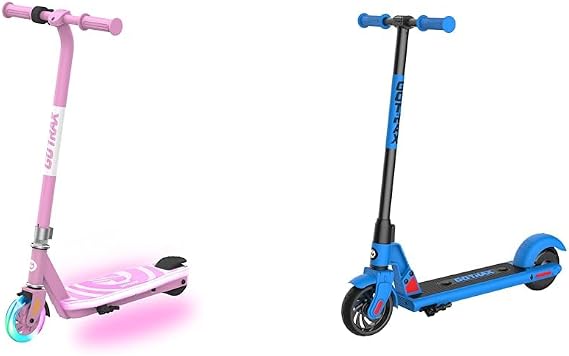 Gotrax Scout Pro Electric Scooter for Kids, Max 3 Mile Range, 6 Mph Speed by 80W Motor and Thumb Control, 5" Solid Wheels with Flash Wheel & Deck Lights, Max 110 Lbs Load for Boy & Girl Ages 4-7