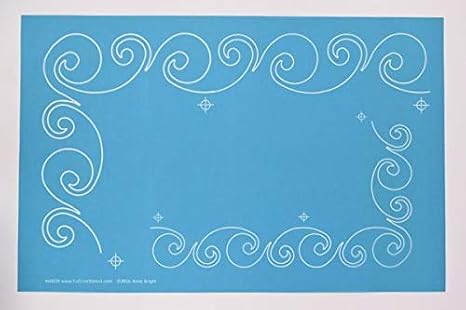 Full Line Stencil Playful Border, Continous Quilt Template (60020)