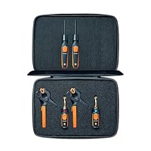 testo Smart Probe Kit - HVAC/R Test & Load Set for Air Conditioning, Refrigeration & Heating System - with 2X 115i Clamp Meter, 2X 549i High Pressure Gauge, 2X 605i Thermohygrometer with Bluetooth