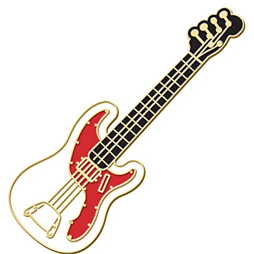 Bass Guitar Pin, Bass Guitar Lapel Pin Button