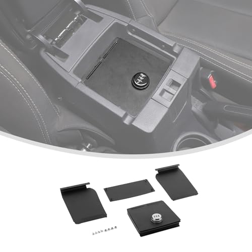 Linskip Console Valuables Safe Fit for 2011-2017 Jeep Wrangler JK JKU, for Jeep JK Security Console Insert, Console Safe Vault for Jeep JK AccessoriesBlack