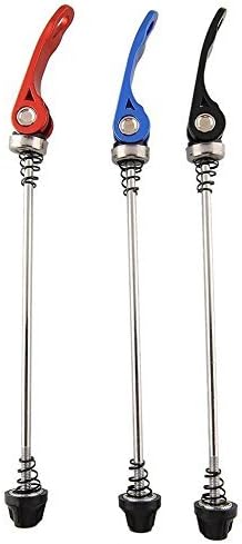 Road Mountain Bicycle MTB Wheel Hub Front and Rear QR Quick Release Skewers Clip Lever Axle 145/185mm, Pair,Multiple Color Options