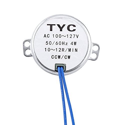 1pc AC 100-127V 4W Synchronous Motor 5060Hz CCWCW Geared Motor Used for Electric Fan Ventilation Mechanism, Heater 10-12RPM