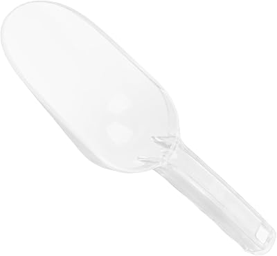 Clear Plastic Ice Scooper, 7.4 oz Lightweight Scoop for Ice Machine, Small Food Scoop, Ideal for Food Scooping, Ice Cream, and Candy Buffet