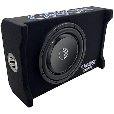 ORION Cobalt CDF10 10 Passive Down-Firing Subwoofer Enclosure 400W RMS1600W Max, Slim Sealed Sub Box for Cars & Trucks, Low-Profile Air-Tight Bass Thin Enclosure, Shallow Mount