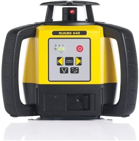 Leica R640,REBasic, Alkaline Rugby 640 1650-Feet Self Leveling Horizontal, Vertical, 90 Degree beam, Manual dual Slope, Rotary Laser Kit with Rod Eye Basic Receiver, Yellow
