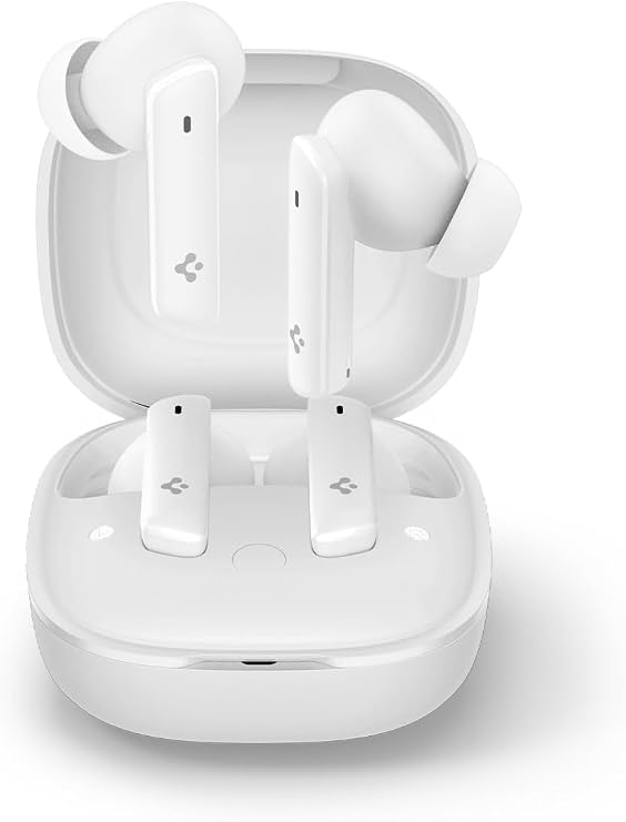 Spigen Audio TWS P20 Bluetooth Kulak İçi Kablosuz Kulaklık, 40dB Adaptif ANC Pro, 6 Mikrofonlu ENC, 10mm Graphene Sürücü, 30 Saat Pil Ömrü, IPX5 Suya Dayanıklı, Beyaz - ASD07964 (Spigen TR Garantili)