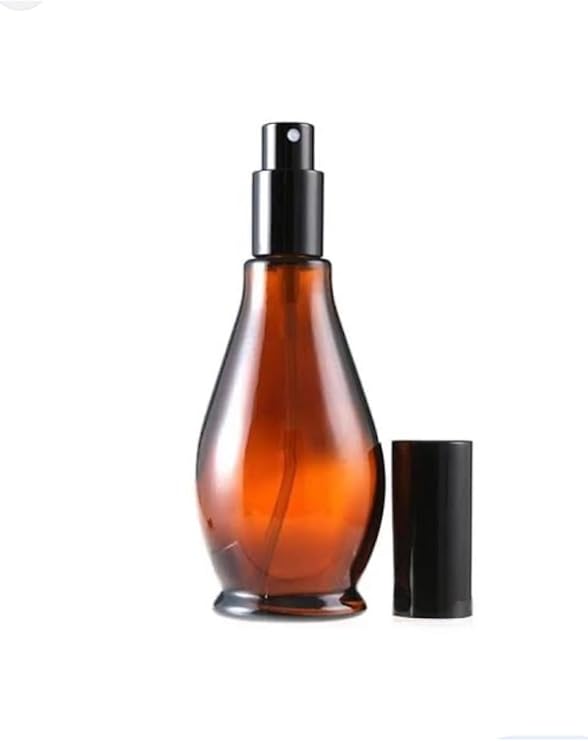 100 ml Amber Cam Şişe/Metal Spreyli