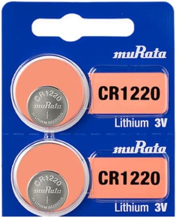 Murata CR1220 Battery 3V Lithium Coin Cell - Replaces Sony CR1220 (2 Batteries)