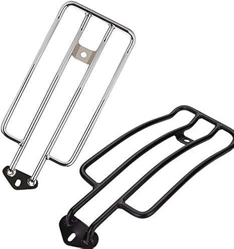 Motorcycle Chrome/Black Solo Luggage Fender Rack For Harley Sportster XL1200 883 1985-2003 86 87 88 89 90 91 92 93 94 95 (Black)