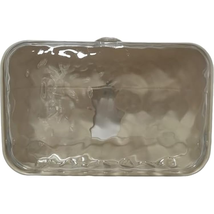 Large Waterproof Soap Dish for Shower with Lid, Self Draining Soap Holder Fit Dr Squatch Soap, Wall Mounted Soap Box Container for Bathroom, Shower, RV, Adhesive Included Transparent