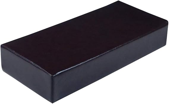Pillows Leather PU Sponge Waterproof Quick Rebound Neck Support Cervical Neck Bed Cushion Rectangle Neck (Bright Coffee, 45208CM)