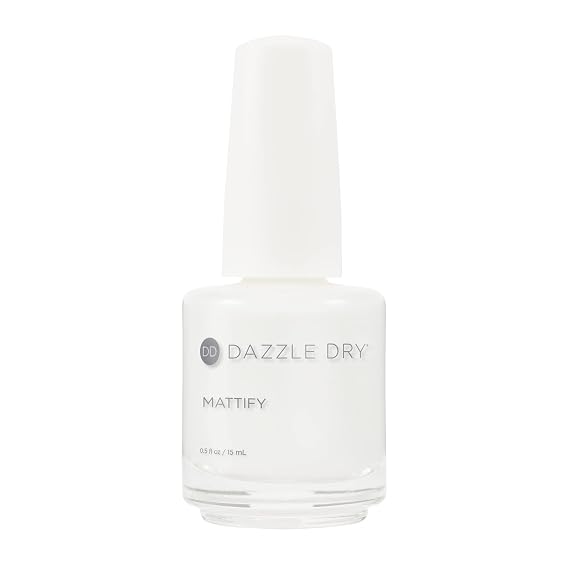 Dazzle Dry Mattify Top Coat, Step 4 Quick Dry, Nail Polish (0.5 fl oz) | Step 4 of the Dazzle Dry 4-Step System Matte Finish, Non-Yellowing Finish Fast-Drying Clear Coat Non-Toxic