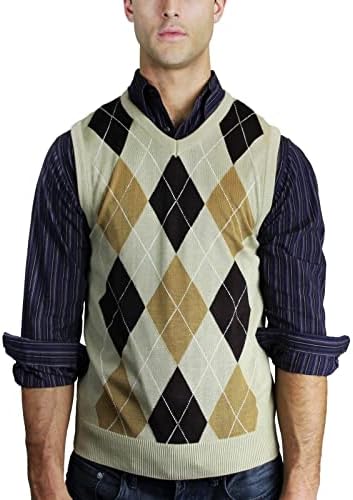 Mens Classic Argyle Sweater Vest