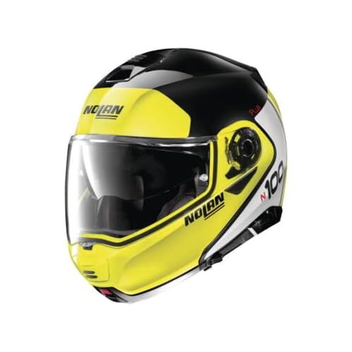 Nolan N100-5 Plus Distinctive N-COM Modular Motorcycle Helmet BlackYellow Street Touring Adult Size XXL
