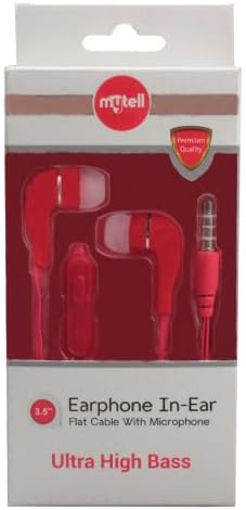 PDAteknoloji Mytell Kulaklık Mikrofonlu 3,5 mm (Kırmızı)