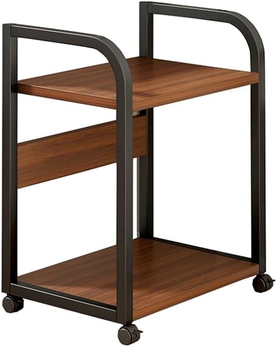 CPU Stand CPU Tower Stand Household Multi-layer Storage Shelf 2-Tier CPU Rolling Stand Mobile Desktop Printer Cart with 4 Swivel Casters Computer Tower Stand
