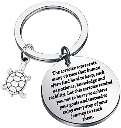ENSIANTH Tortoise Keychain Tortoise Lover Gift Turtle Keychain Inspirational Gift for Friend