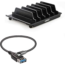 Adjustable Universal Multi Device Organizer Dock Stand Holder, USB-C Male to USB 3.1 Female Adapter OTG Cable