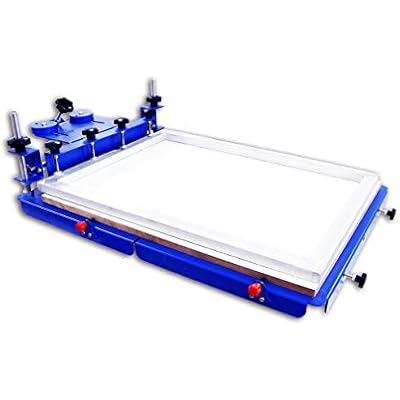 TECHTONGDA 1 Color Screen Printing Machine Screen Printer DIY Micro Adjustable 30x24Inches Without Screen Frame