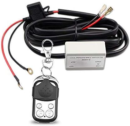 Heavy Duty LED Light Bar 400Watts Load Wiring Harness Wireless Strobe Wiring Kit ON-OFF-Strobe RF Remote Control Switch for 12V Car Truck Work Light Driving Light