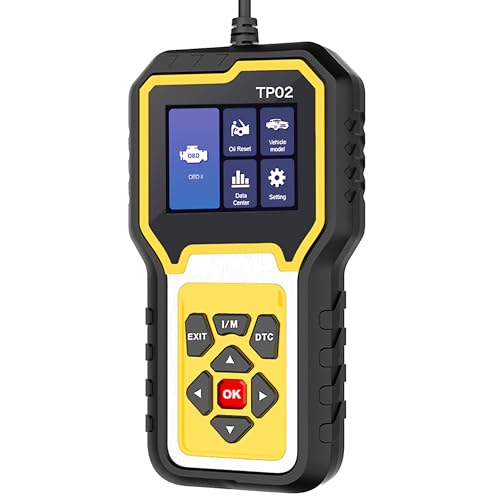 Upgraded 6 in 1 TP02 Fit for BMW Mercedes-Benz Audi Honda Toyota Nissan OBD2 Scanner, Full System Enhanced OBDII Diagnostic Scan Tool and Code Reader with Reset Services, Support Oil Reset