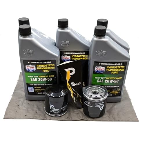Lucas 5-Quart 20W-50 Hydrostatic Transmission Fluid Change Kit with 2-Filters, Prevents Corrosion