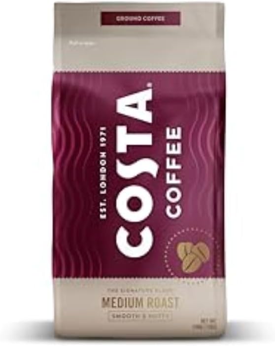 Costa Signature Blend Medium Roast Ground Coffee, 12 oz each, Rainforest Alliance Certified