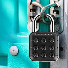 Combination Lock, 6 Digit Password Locker Lock, Aluminum Alloy Code Digital Padlock, Push Button Security Safe Padlock, Combination Padlock for Gym and School Lockers(black)