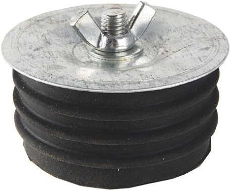 Rubber Test Plug With Metal Plate and Wing Nut 1-1/2"